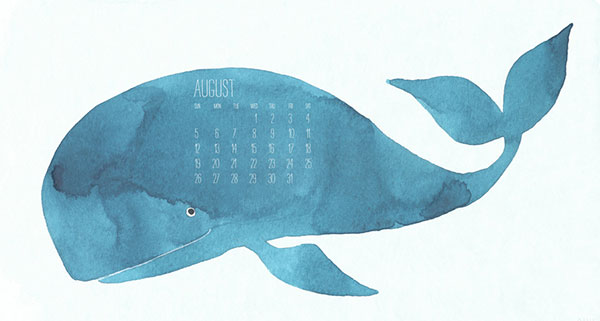 August Blue Whale Wallpaper