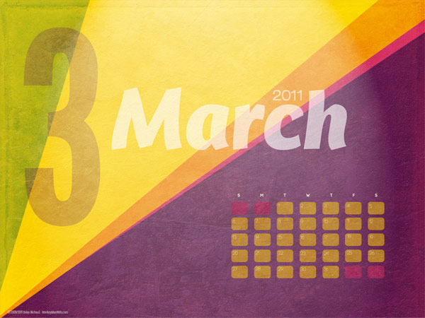 Desktop Wallpaper Calendar March 2011
