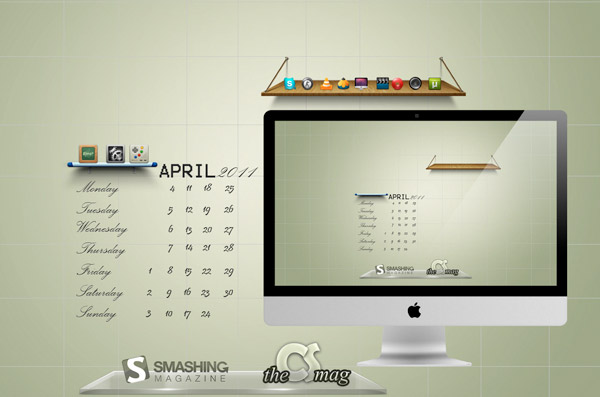 April 2011 Desktop Wallpaper Calendar 2