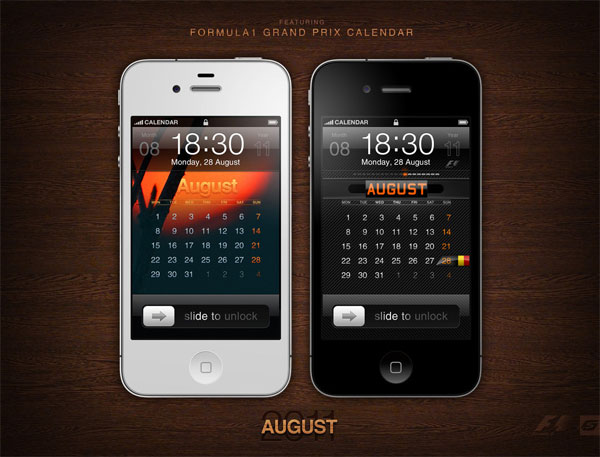 iphone calendar wallpaper for august 2011