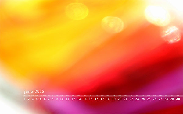 June 2012 Desktop Wallpaper Calendar 