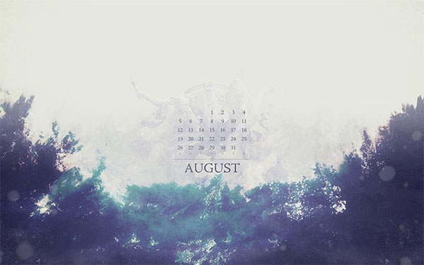 august-calendar-4 Vintage August Wallpaper